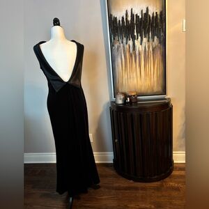 Vintage formal Black Velvet Dress